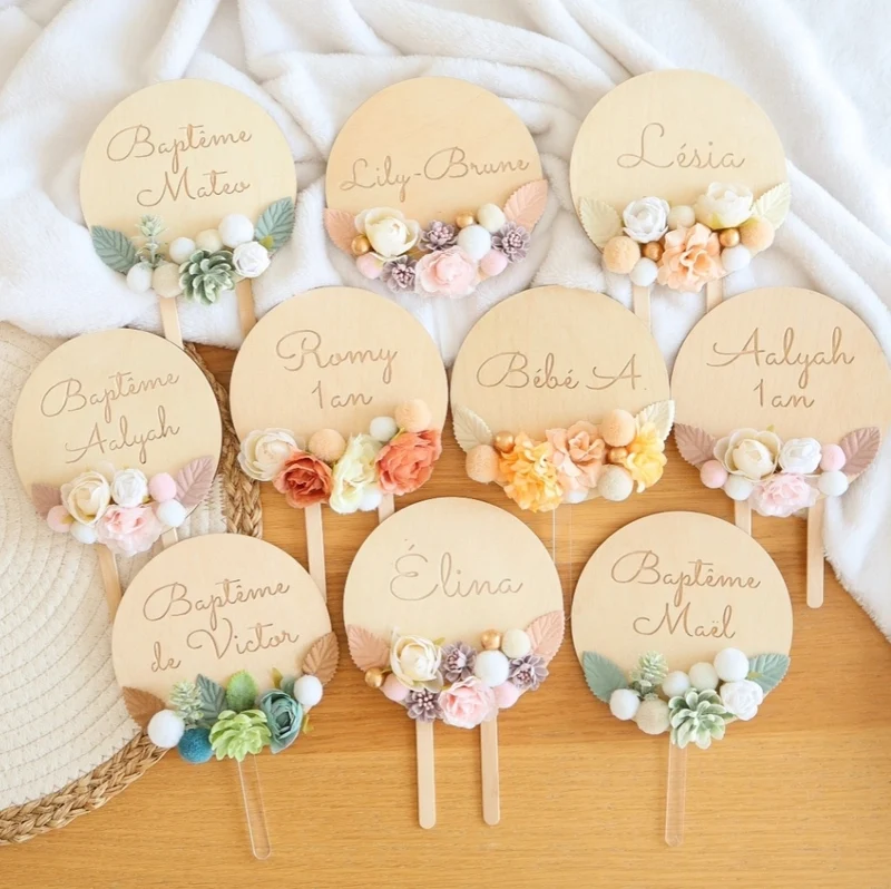 Cake Topper fleurs artificielles - Tous les modèles