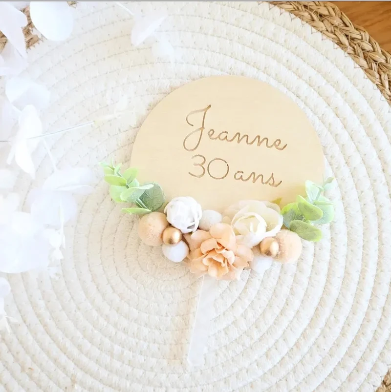 Cake Topper fleurs artificielles - Tous les modèles