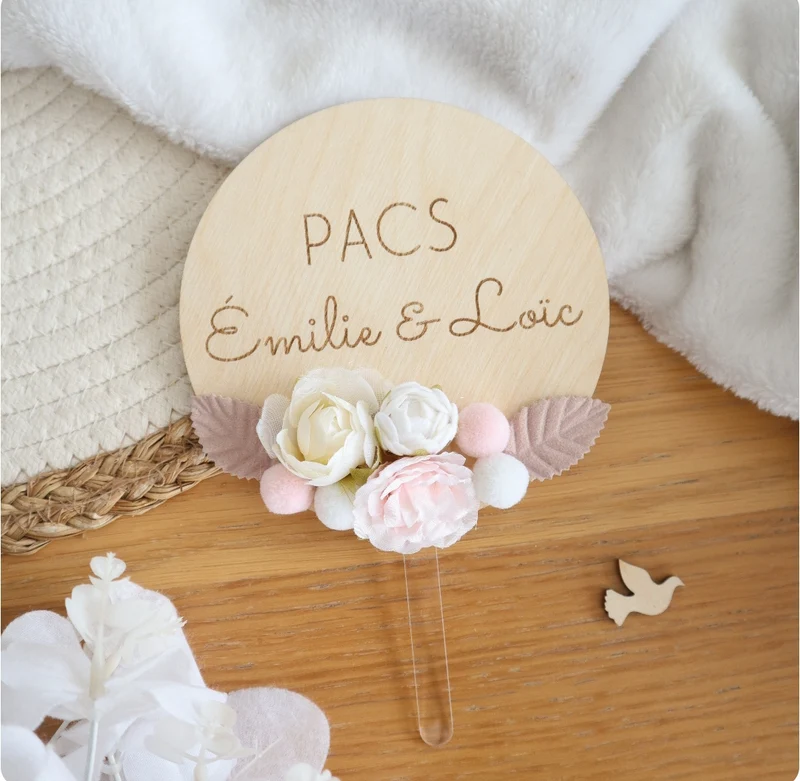 Cake Topper fleurs artificielles - Tous les modèles