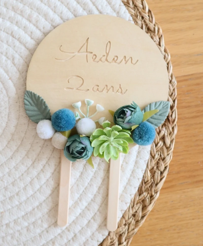 Cake Topper fleurs artificielles - Tous les modèles
