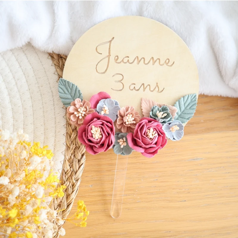 Cake Topper fleurs artificielles - Tous les modèles