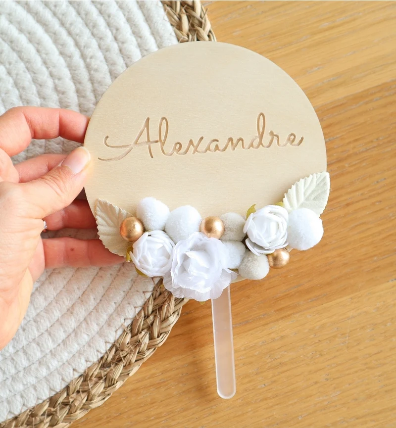 Cake Topper fleurs artificielles - Tous les modèles