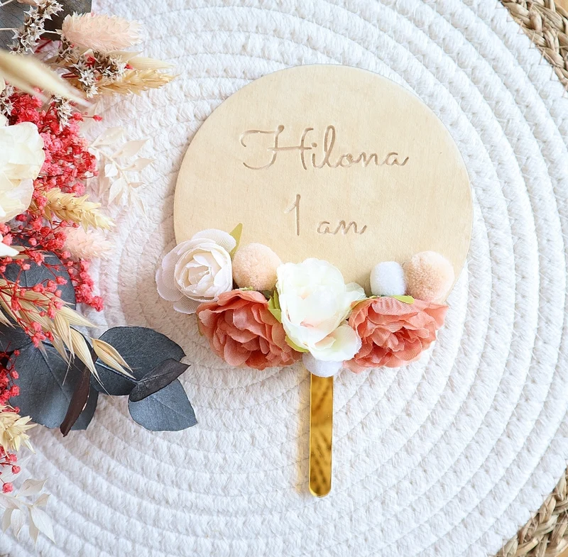 Cake Topper fleurs artificielles - Tous les modèles