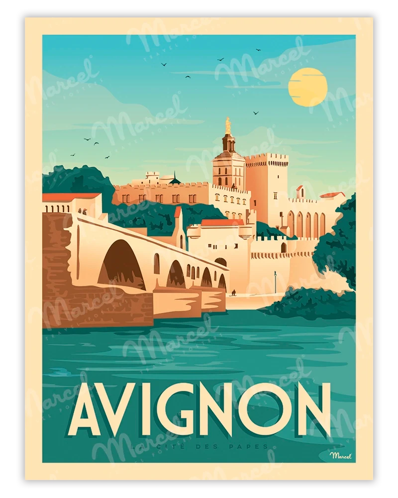 Affiche AVIGNON "La Cité des Papes"