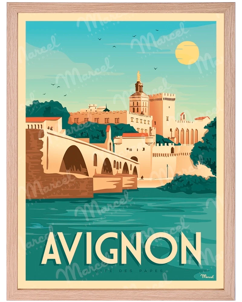 Affiche AVIGNON "La Cité des Papes"