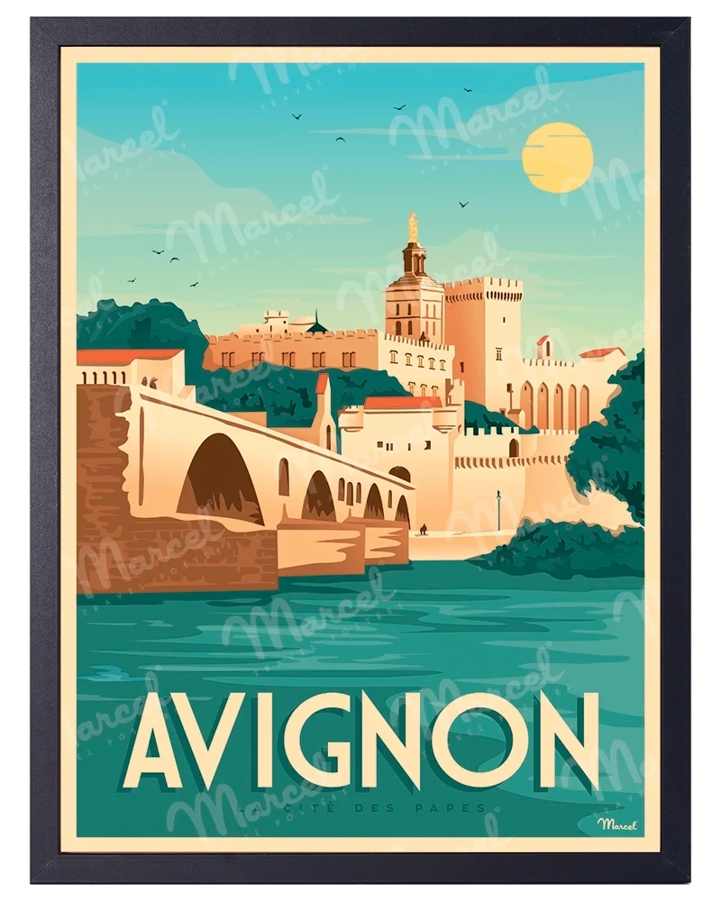 Affiche AVIGNON "La Cité des Papes"