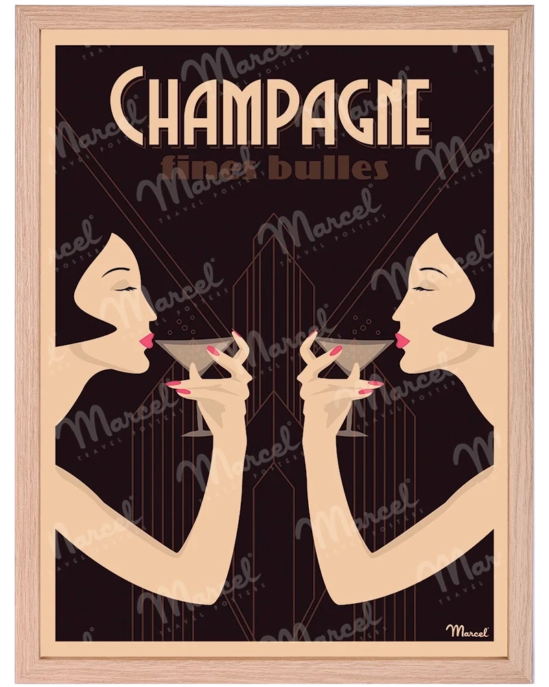 Affiche CHAMPAGNE "Fines Bulles"