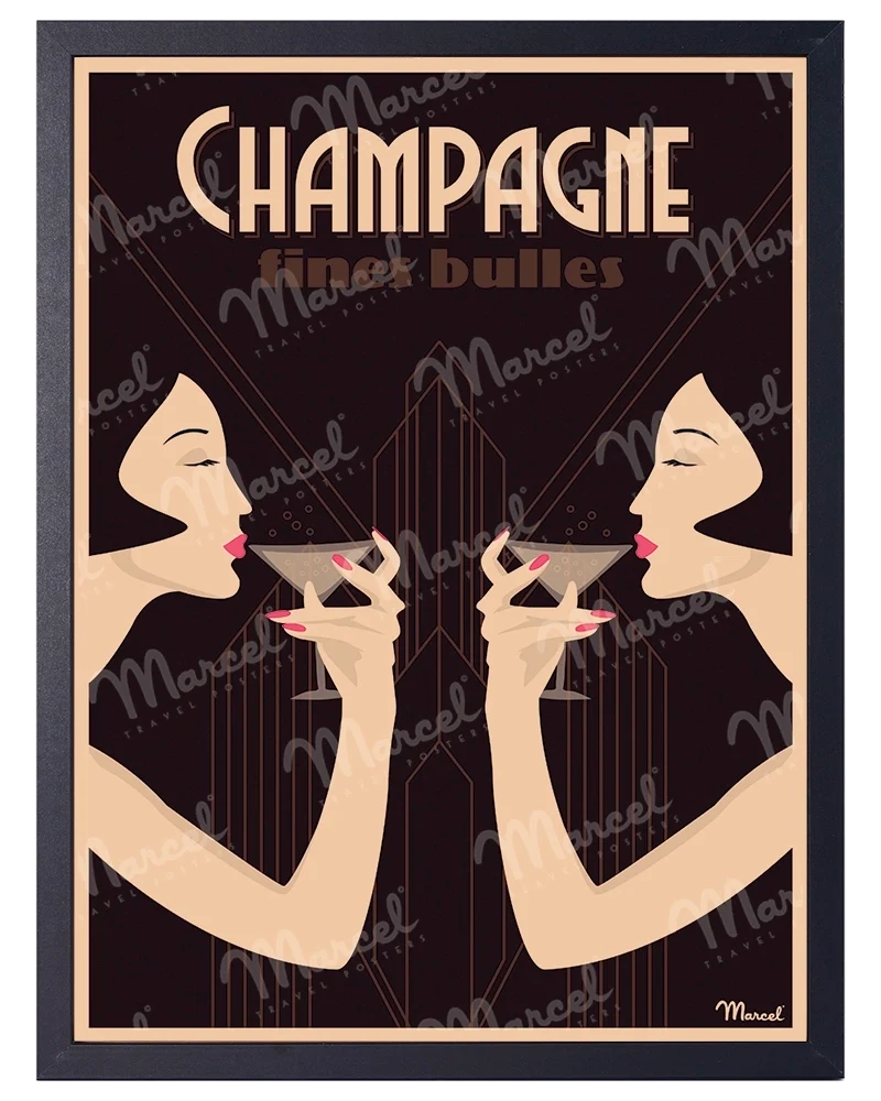 Affiche CHAMPAGNE "Fines Bulles"