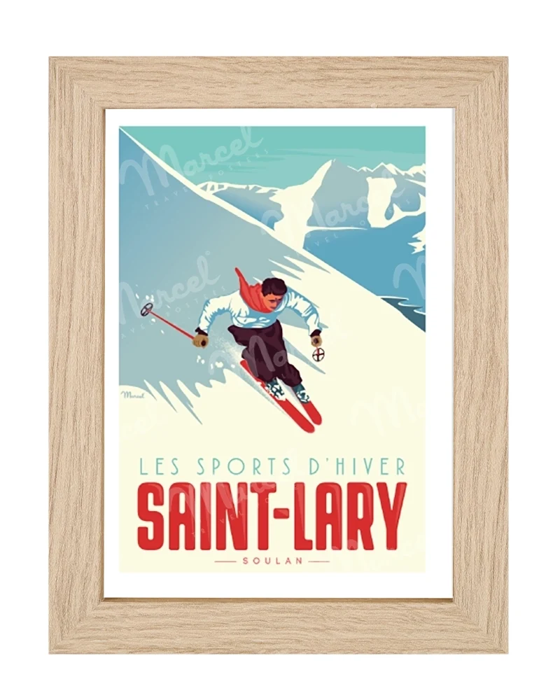 Carte Postale SAINT-LARY "Le Skieur"