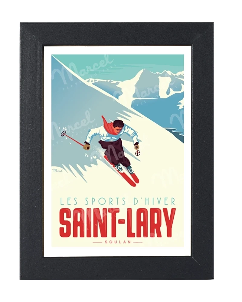 Carte Postale SAINT-LARY "Le Skieur"