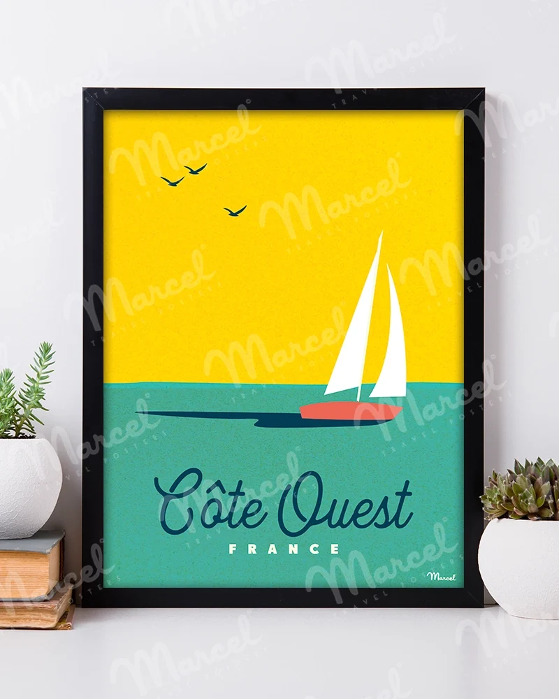 Affiche CÔTE OUEST "Bateau"