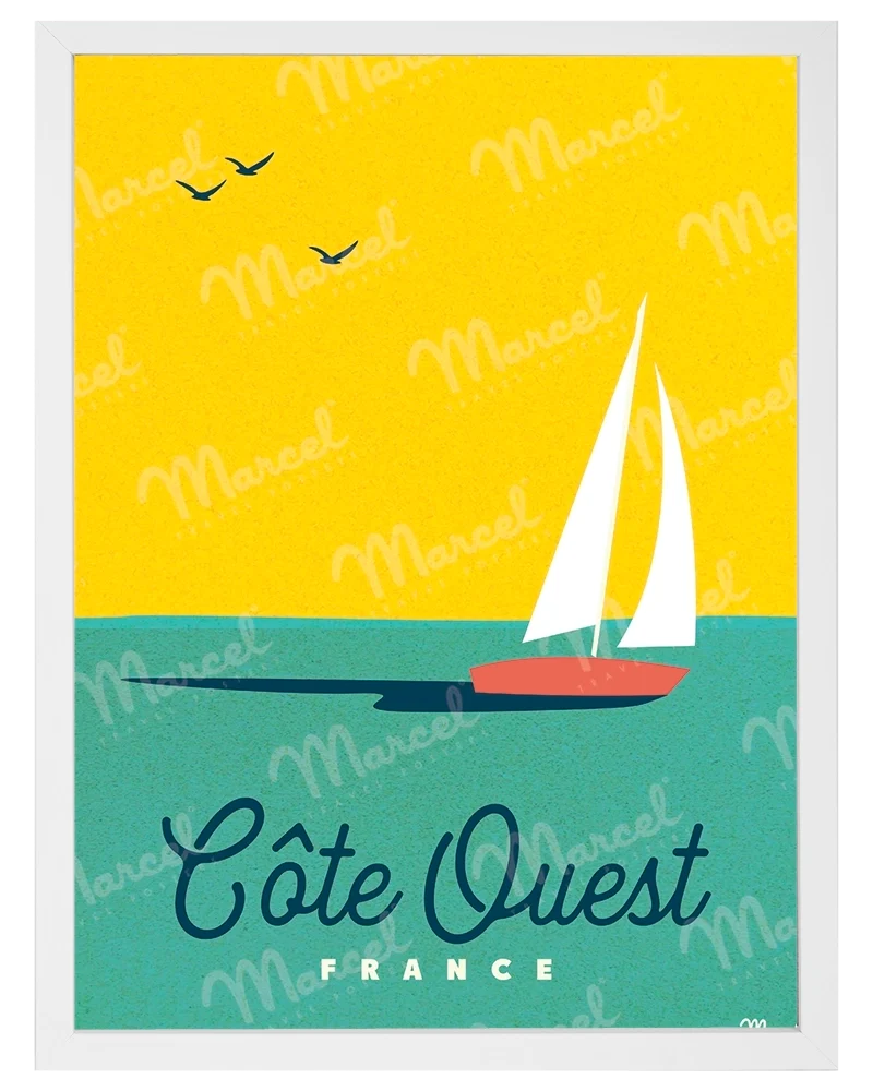 Affiche CÔTE OUEST "Bateau"