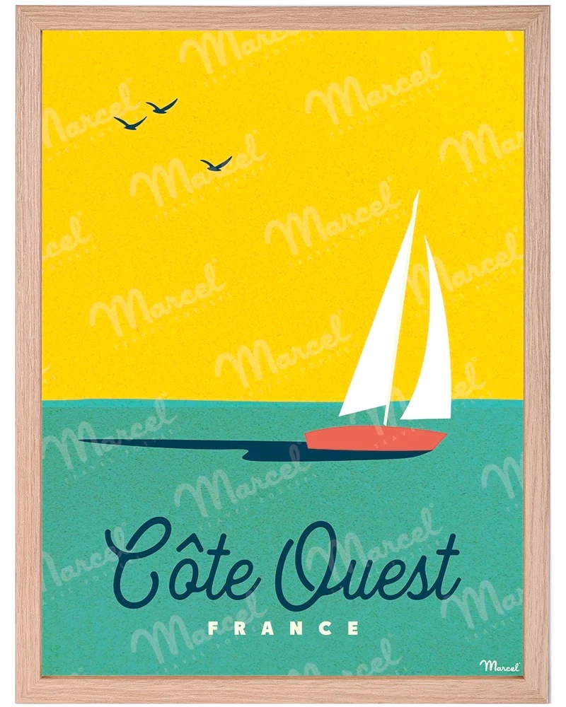 Affiche CÔTE OUEST "Bateau"