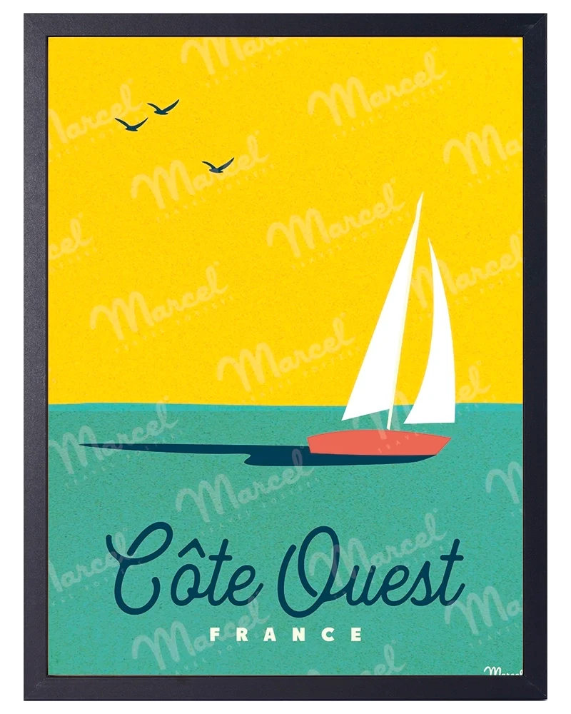 Affiche CÔTE OUEST "Bateau"