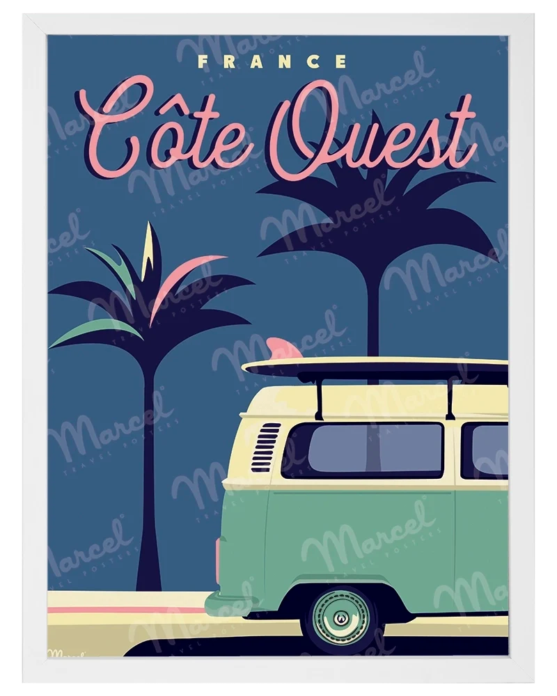Affiche CÔTE OUEST "Palmier Van"