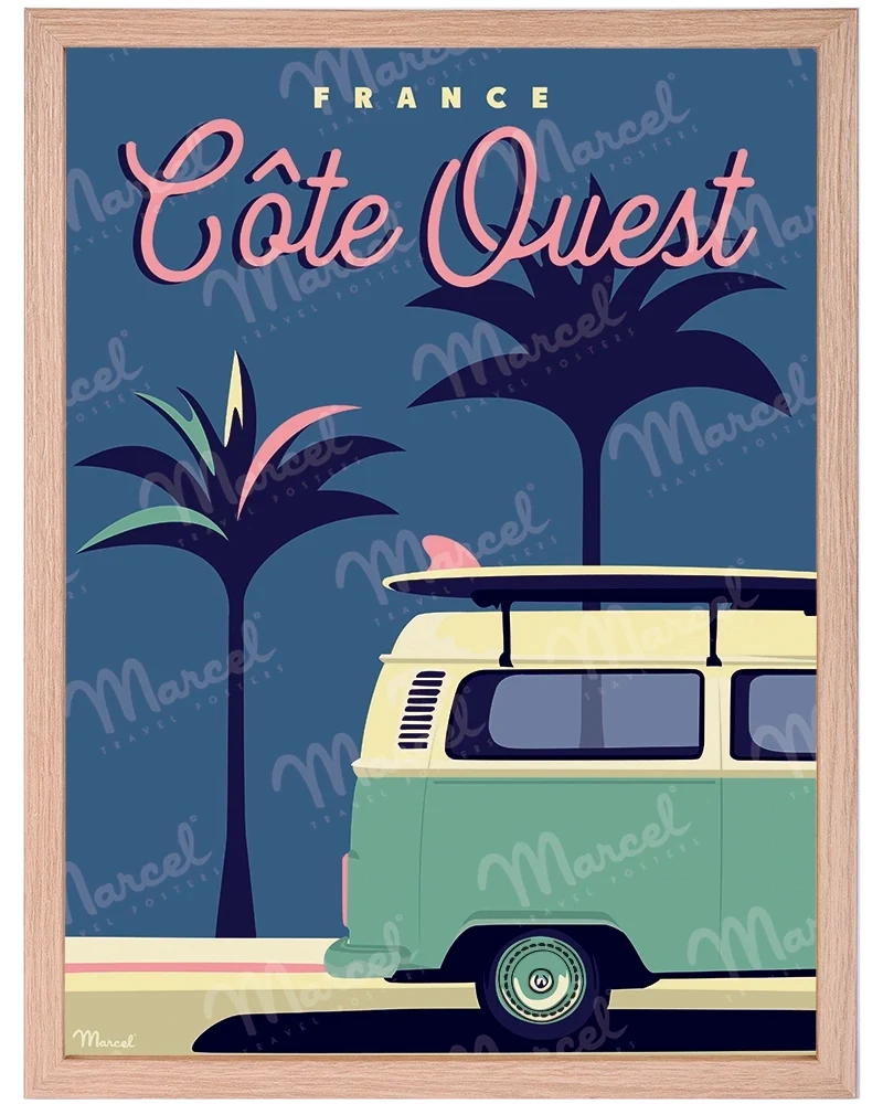 Affiche CÔTE OUEST "Palmier Van"