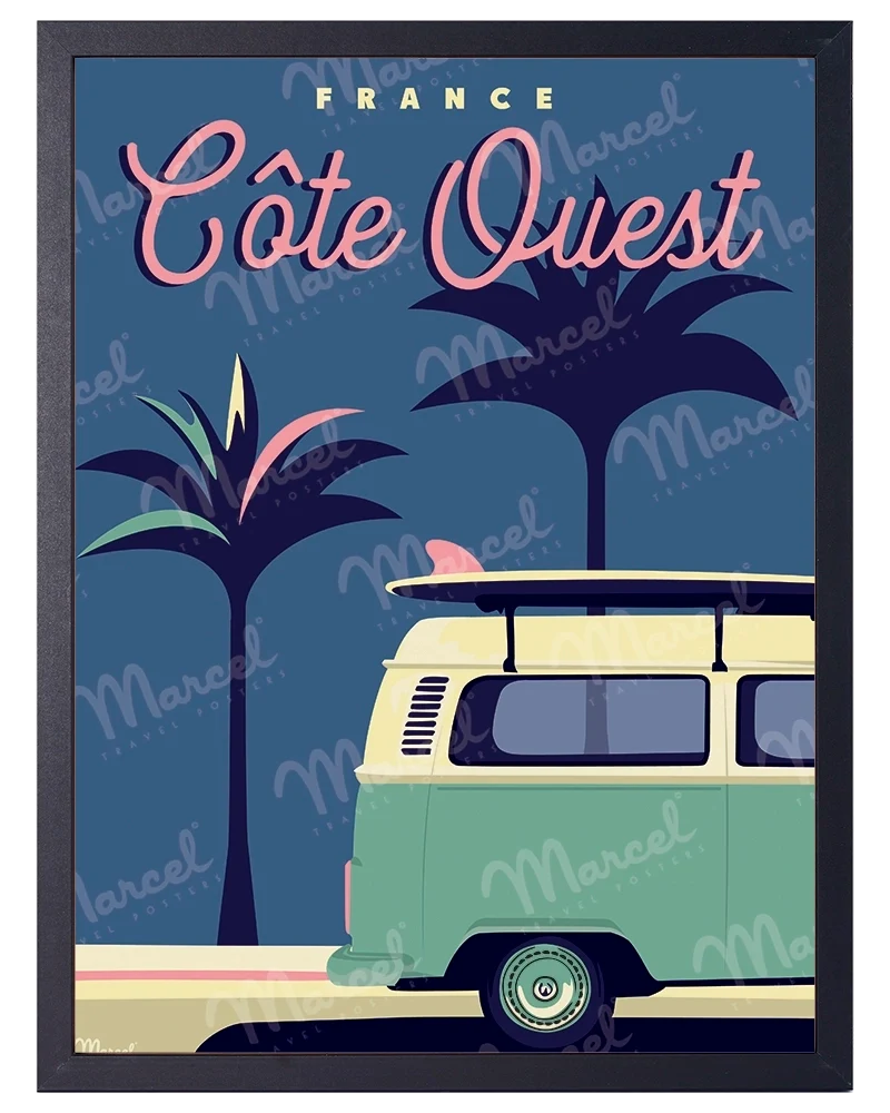 Affiche CÔTE OUEST "Palmier Van"