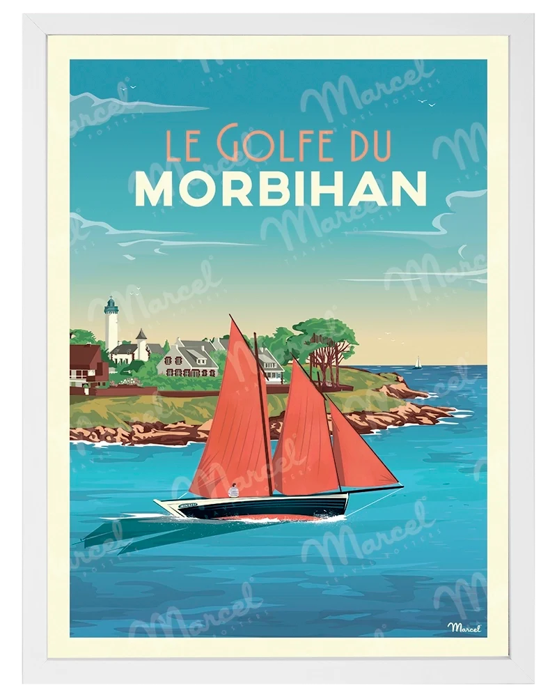 Affiche GOLFE DU MORBIHAN "Port Navalo"