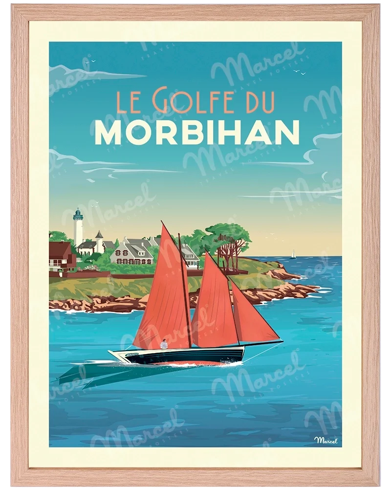 Affiche GOLFE DU MORBIHAN "Port Navalo"