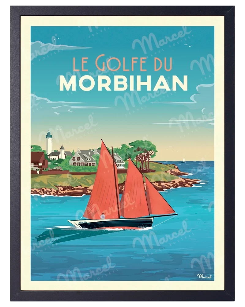 Affiche GOLFE DU MORBIHAN "Port Navalo"