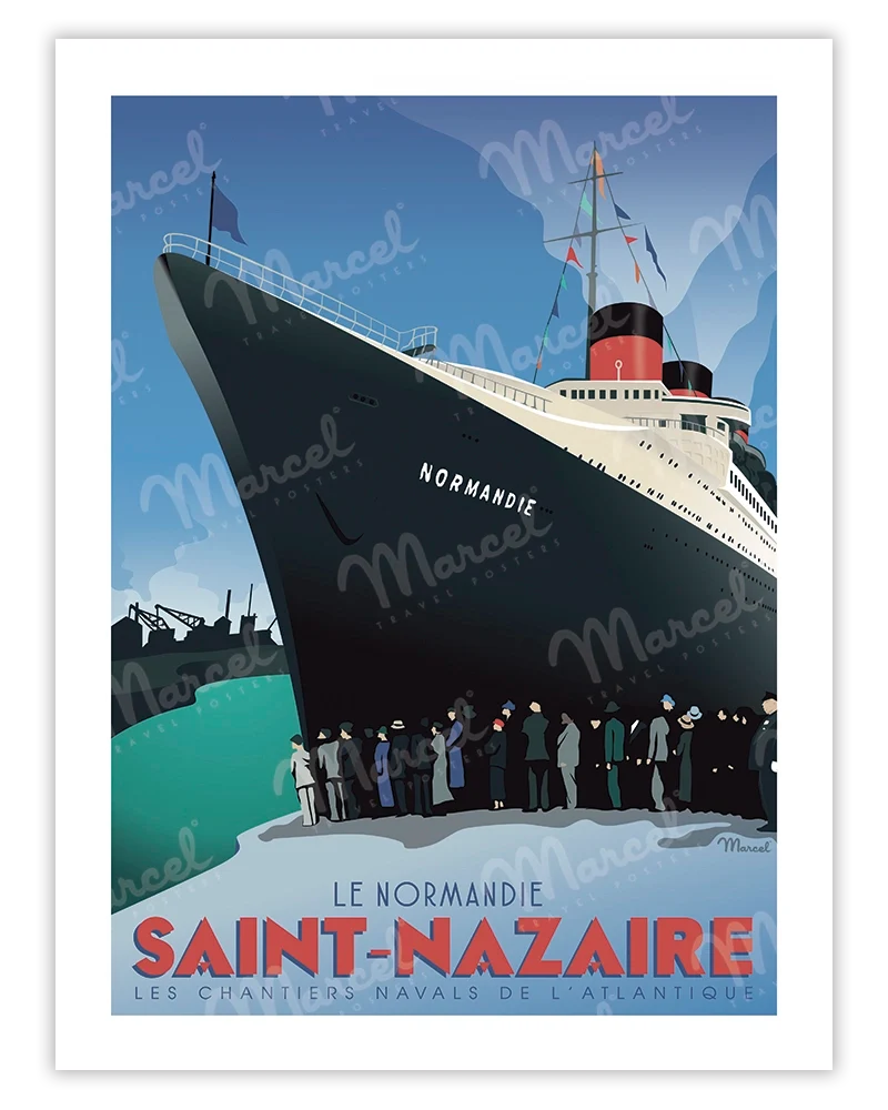 Affiche SAINT-NAZAIRE "Le Normandie"