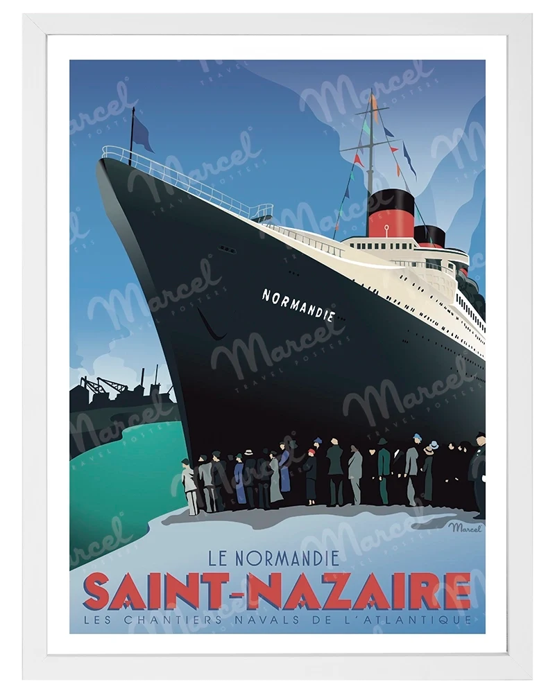 Affiche SAINT-NAZAIRE "Le Normandie"