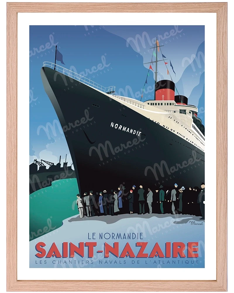 Affiche SAINT-NAZAIRE "Le Normandie"