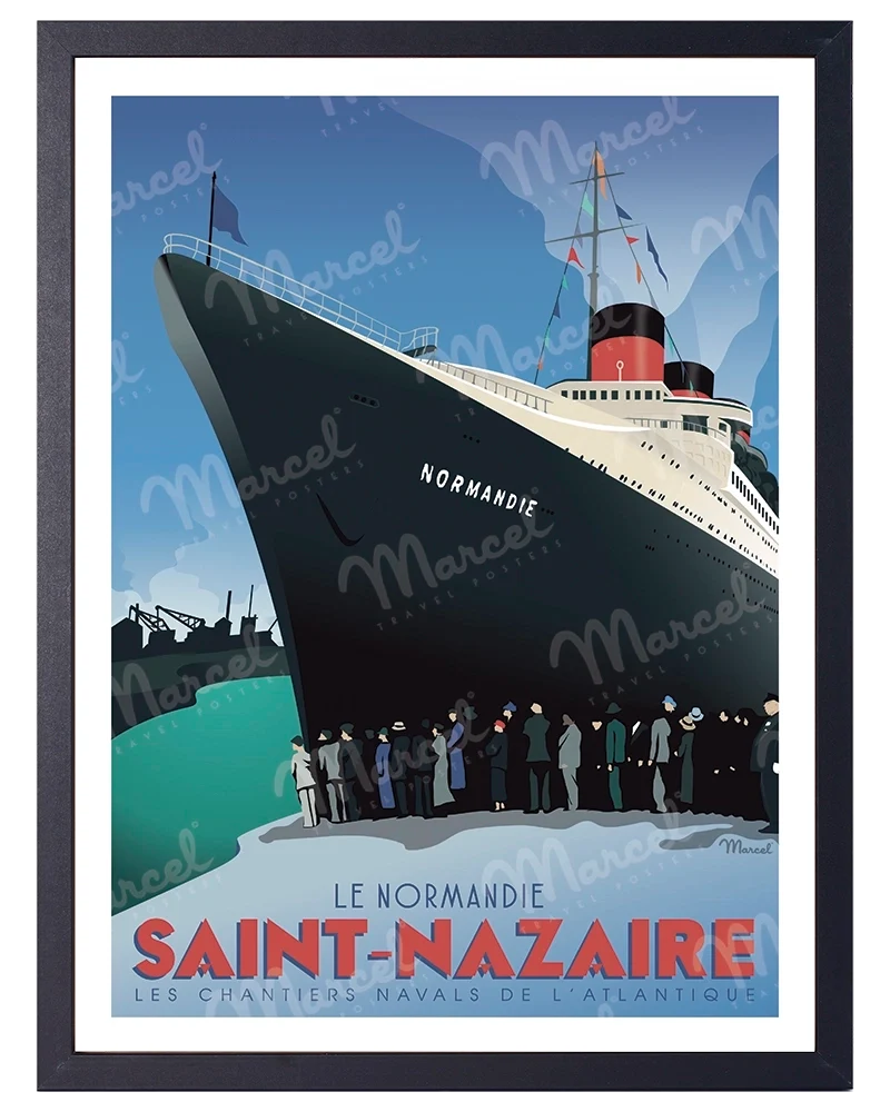 Affiche SAINT-NAZAIRE "Le Normandie"