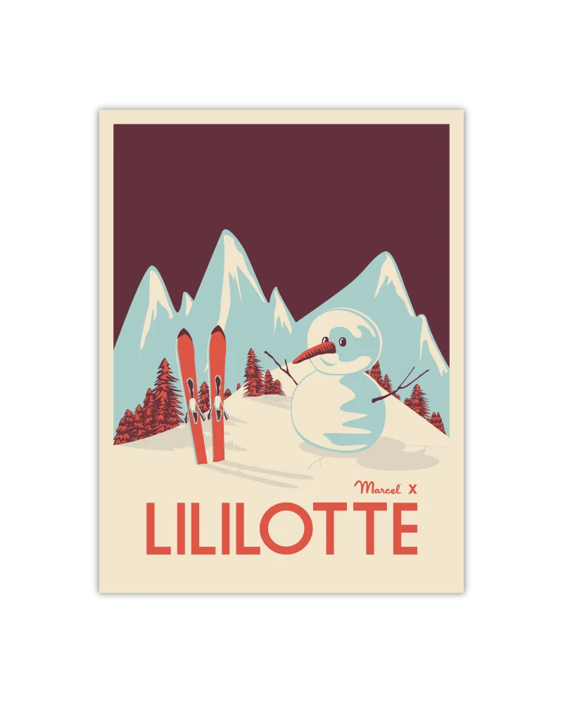 Affiche LILILOTTE "Bonhomme de neige"