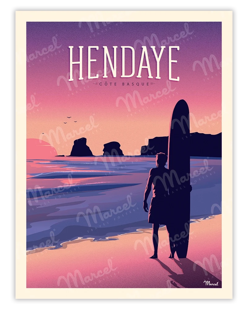 Affiche HENDAYE "Les Deux Jumeaux"