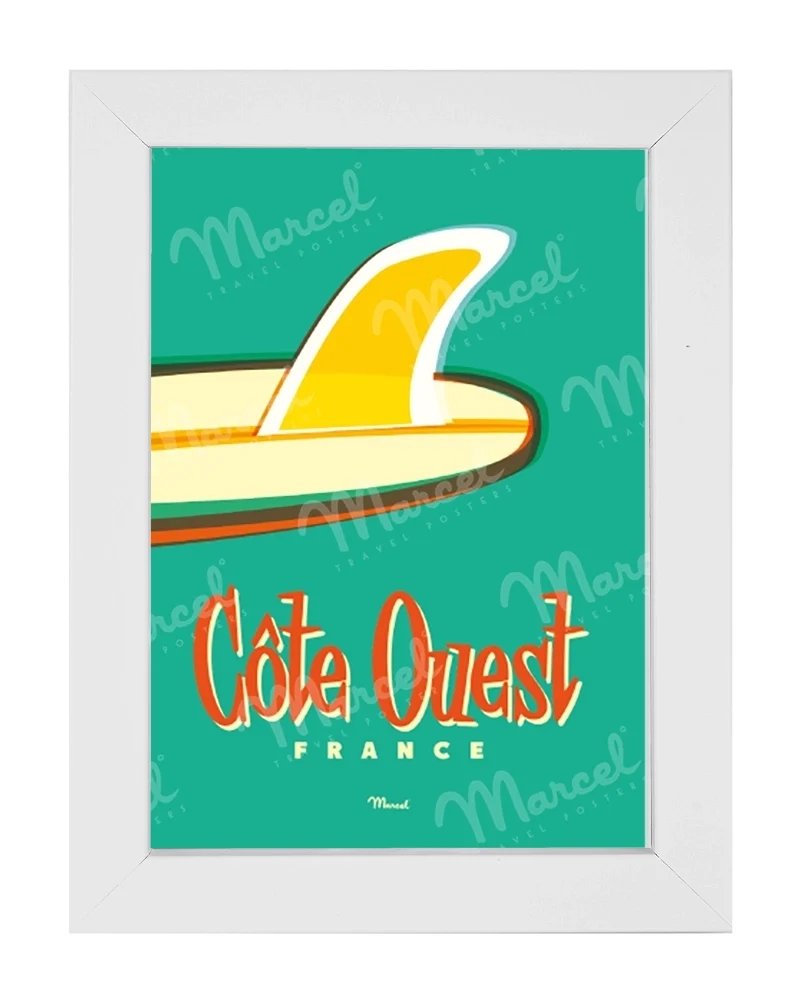 Carte Postale CÔTE OUEST "Surf"