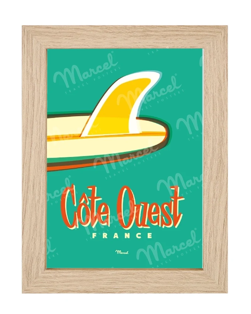 Carte Postale CÔTE OUEST "Surf"