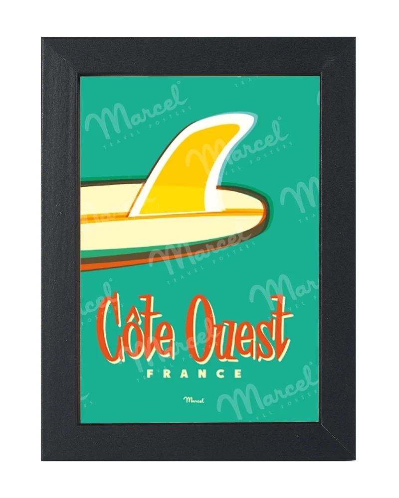 Carte Postale CÔTE OUEST "Surf"
