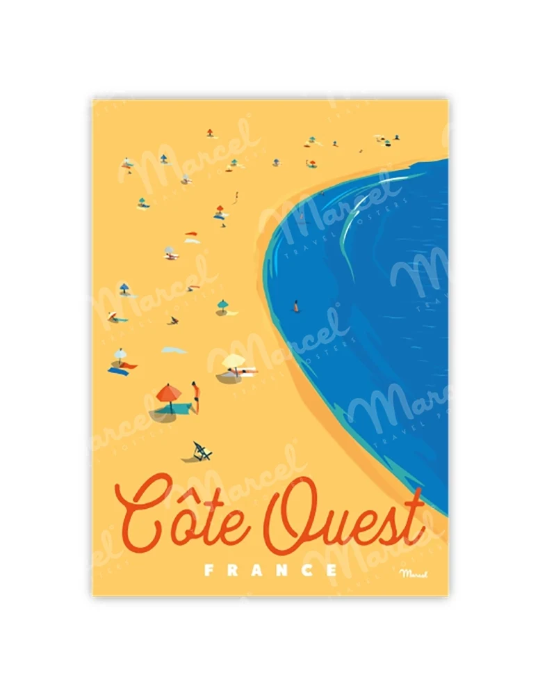 Carte Postale CÔTE OUEST "Plage"