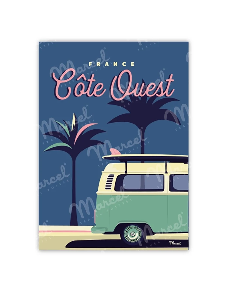 Carte Postale CÔTE OUEST "Palmier Van"