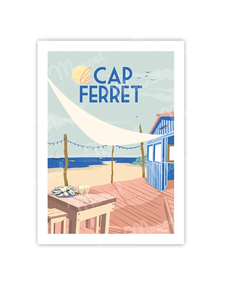 Carte Postale CAP FERRET "Cabane à Huîtres"