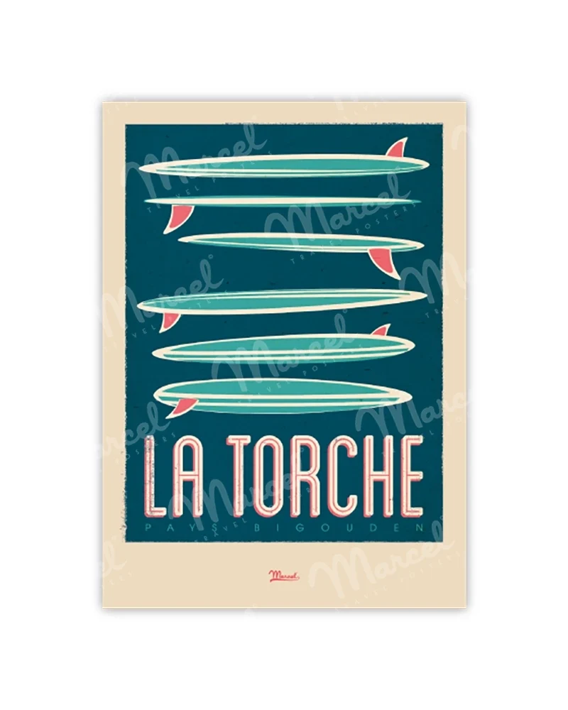 Carte Postale LA TORCHE "Surfboards"