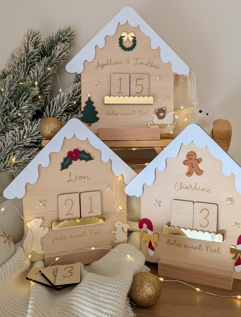 Bientôt de retour - Les chalets de Noël - Décomptes à personnaliser