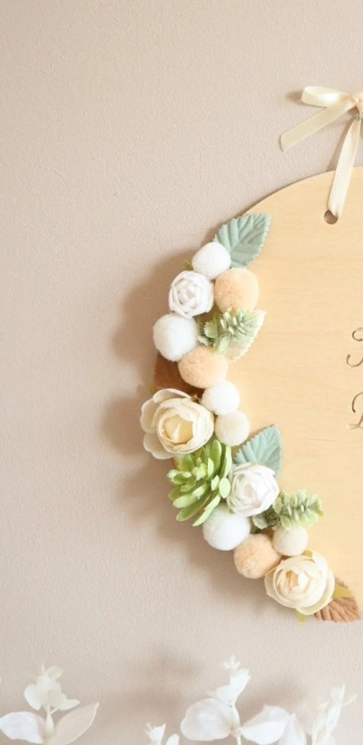 Plaque mariage - Porte-alliances - Fleurs artificielles