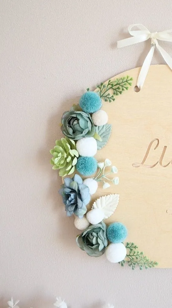 Plaque mariage - Porte-alliances - Fleurs artificielles