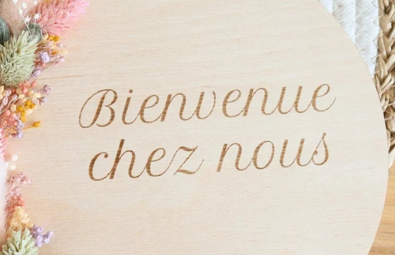 Plaque mariage - Porte-alliances - Fleurs artificielles