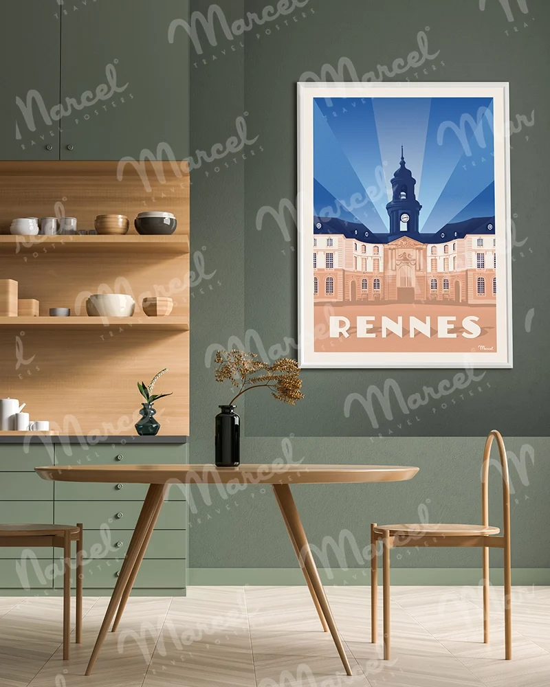 Affiche RENNES "Hôtel de Ville"