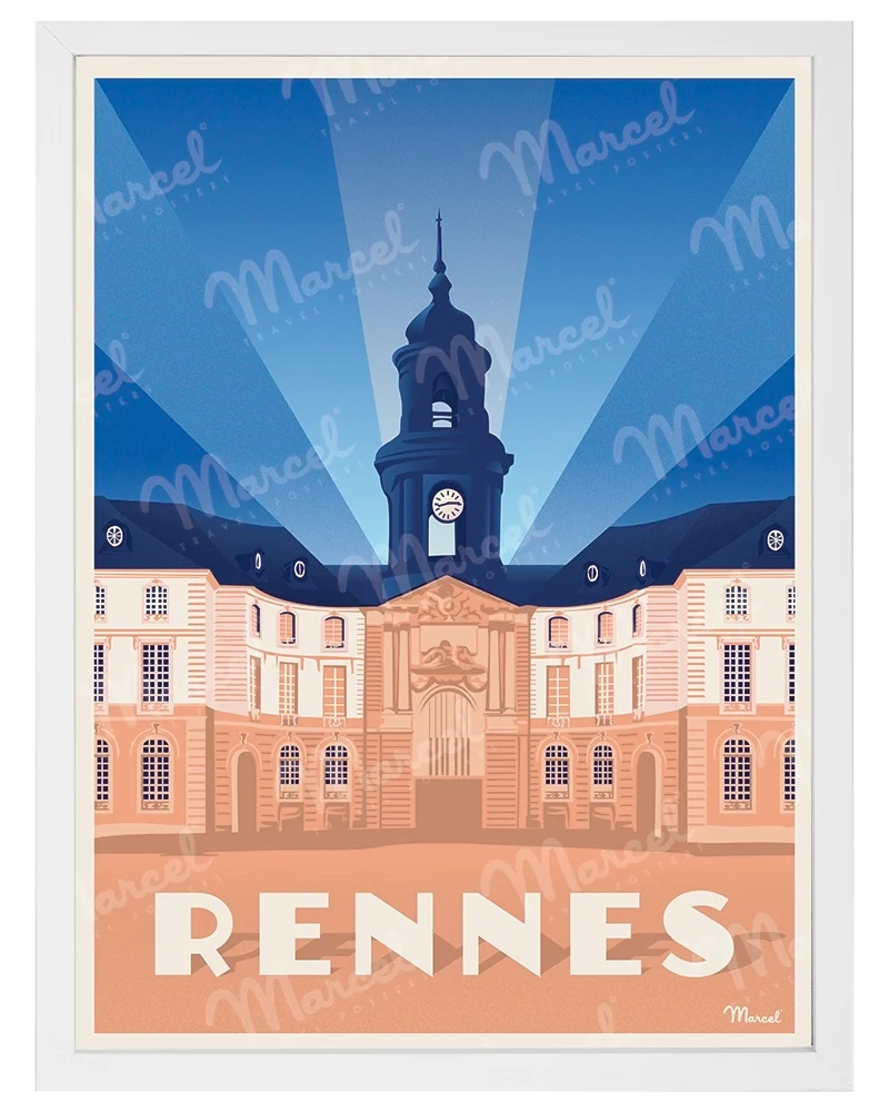 Affiche RENNES "Hôtel de Ville"
