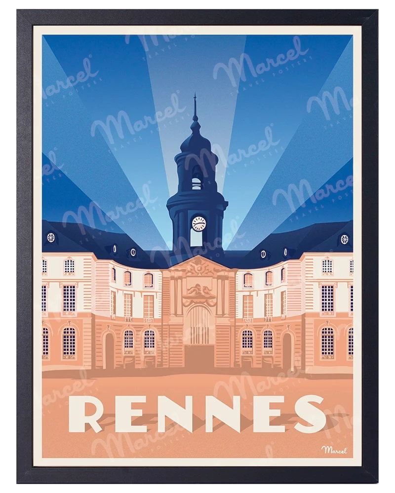 Affiche RENNES "Hôtel de Ville"