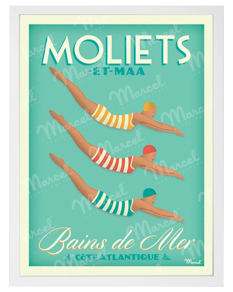 Affiche MOLIETS "Bains de Mer"