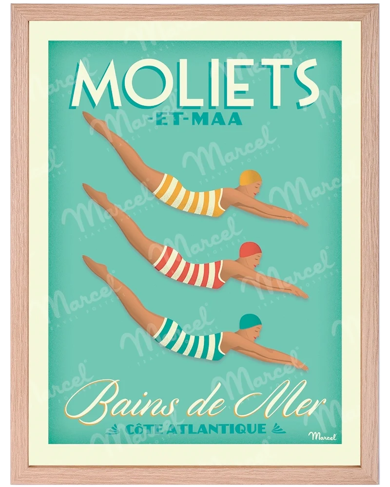 Affiche MOLIETS "Bains de Mer"