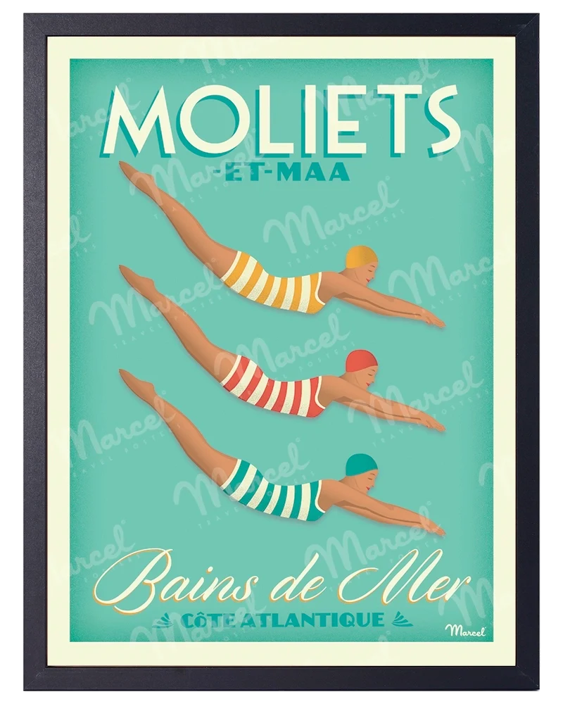 Affiche MOLIETS "Bains de Mer"