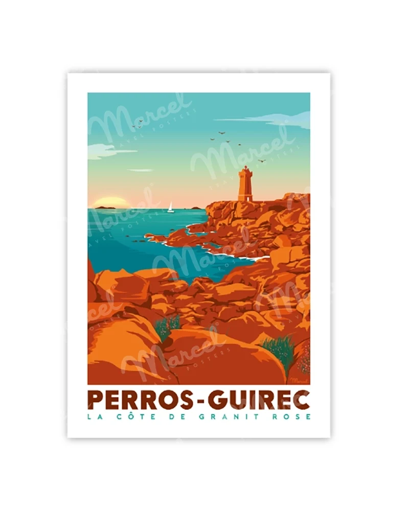 Carte Postale PERROS-GUIREC "La Côte de Granit Rose"