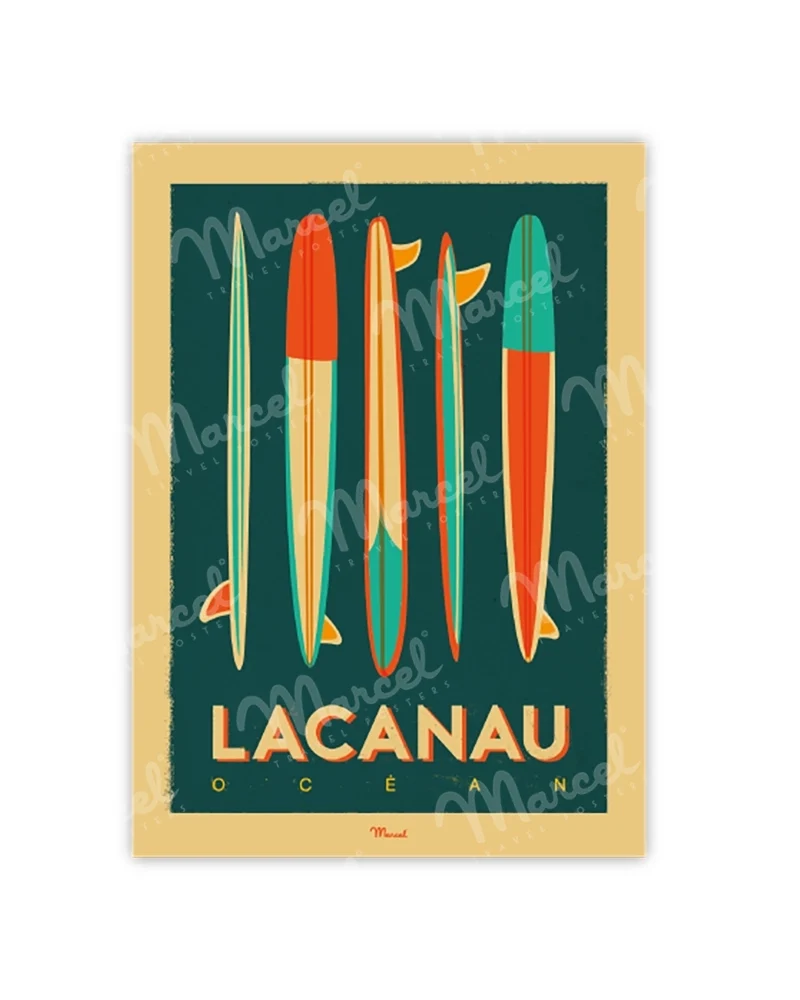Carte Postale LACANAU "Surfboards"
