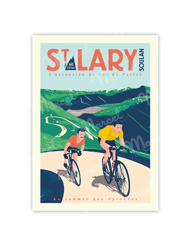 Carte Postale SAINT-LARY "L'Ascension du Col du Portet"